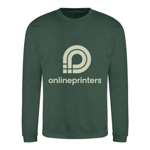 Grnes Sweatshirt aus Stoff, Unisex Modell mit langen rmeln.