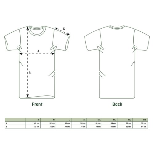 Unisex T-Shirt aus Stoff mit kurzen rmeln.
