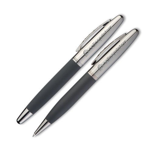 Metall-Schreibset mit Kugelschreiber und Etui.