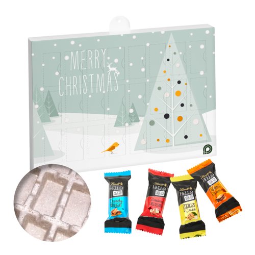Adventskalender mit 24 Türchen zum Öffnen.