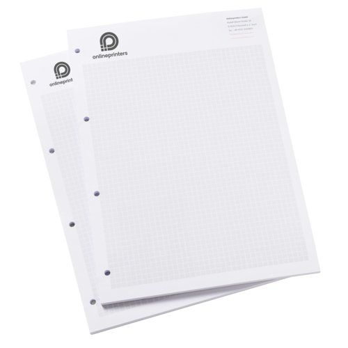 Papier-Schreibblcke mit Lchern.
