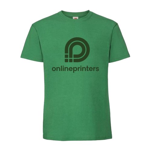 Grnes Baumwoll-T-Shirt fr Herren mit kurzen rmeln.