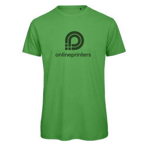 Grnes T-Shirt aus Stoff fr Herren mit kurzen rmeln.