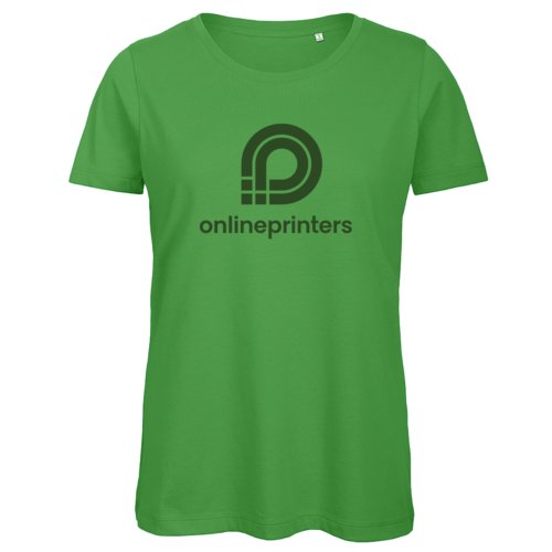 Damen T-Shirt aus Stoff mit kurzen rmeln.