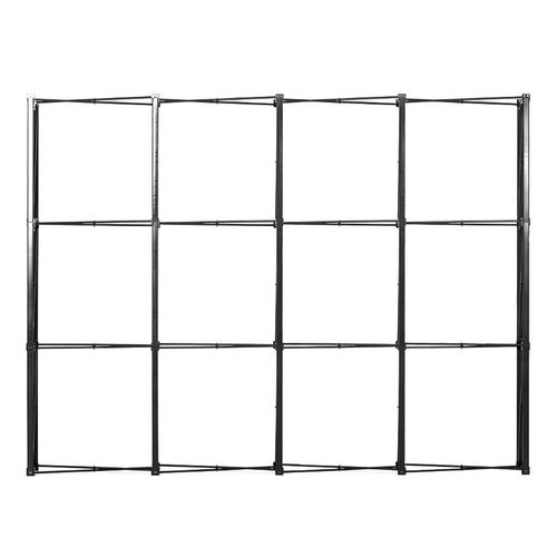 Schwarzes Pop-Up Display System, gerade.