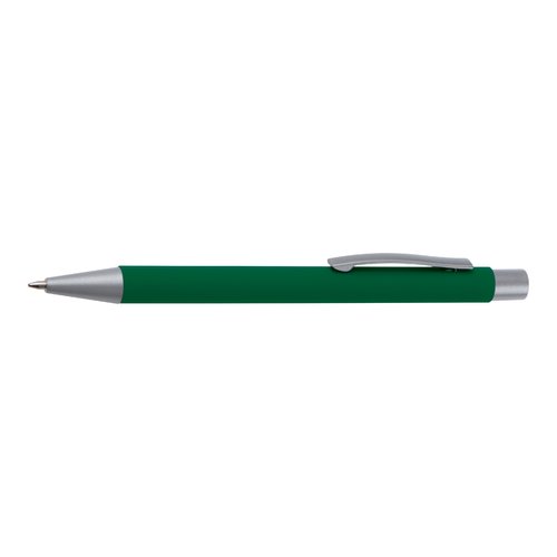 Grnes Schreibset mit Kugelschreiber und Etui.