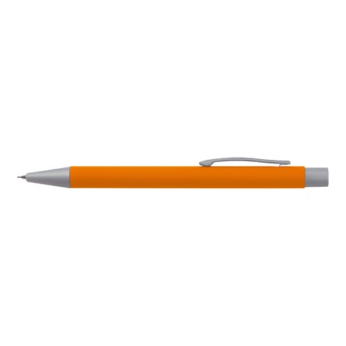 Oranges Schreibset mit Stift und Zubehr.