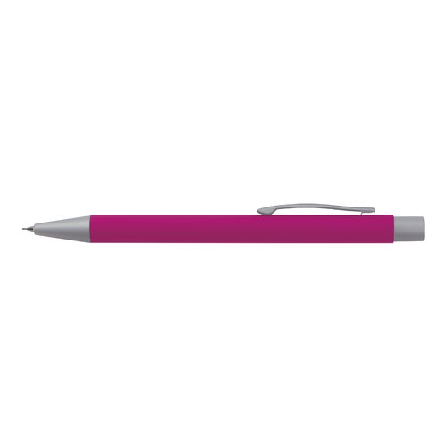 Pinkes Schreibset mit Kugelschreiber und Bleistift.