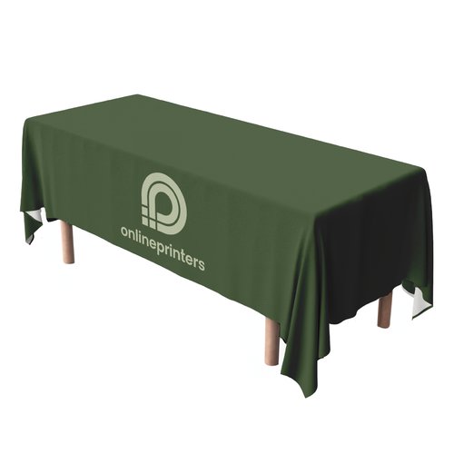 Grne Tischdecke aus Stoff, individuell anpassbar.