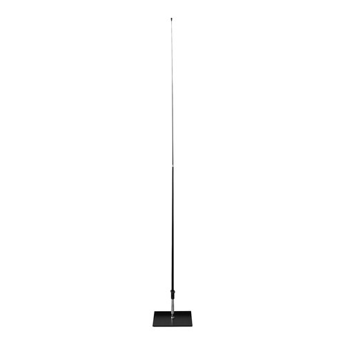 Dropflag-System mit Mast und Bodenplatte.