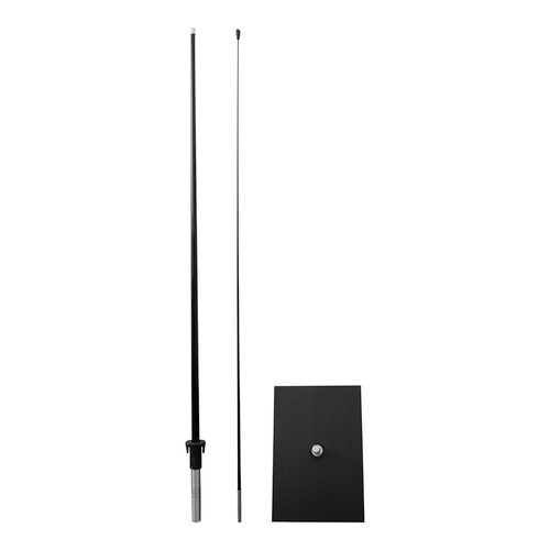 System fr ein Dropflag mit Stange und Bodenplatte.