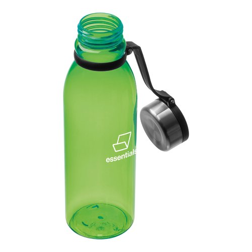 Apfelgrne Trinkflasche aus Kunststoff mit Verschluss.