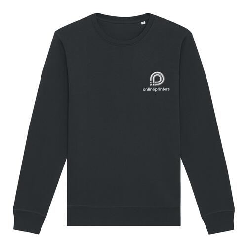 Dunkelgraues Sweatshirt aus Stoff mit langen �rmeln.