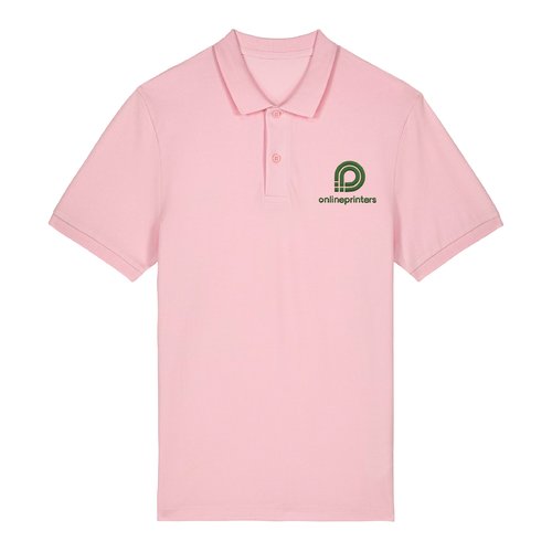 Rosa Poloshirt aus Bio-Baumwolle f�r Herren.