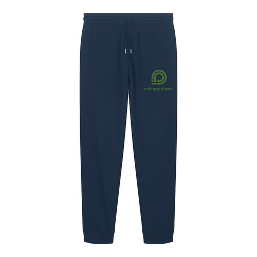 Marineblaue Jogginghose aus Bio-Baumwolle mit Kordelzug.