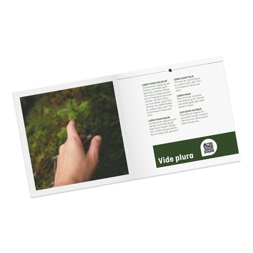Papier-Klappkarten mit partiellem Relieflack.