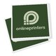 Papier-Aufkleber in runder Form.