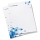 Weisses Briefpapier, beidseitig bedruckbar und gelocht.