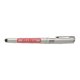 Silberner Metall-Rollerball mit Touchfunktion und Kappe.