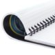 Papierblock mit Spiralbindung.
