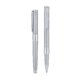 Silberner Metall-Rollerball mit Kappe und Clip.