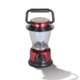 Rote LED-Campinglampe mit Tragegriff und Drehschalter.