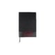 Schwarzes Notizbuch mit Leseband.