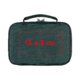 Grne Tasche mit Reiverschluss und Tragegriff.
