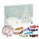 Adventskalender aus Pappe mit 24 Fchern zum Befllen.