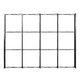 Schwarzes Pop-Up Display System, gerade.