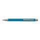 Hellblaues Schreibset aus Kunststoff mit Stift und Etui.