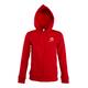 Rote Damen Sweatjacke aus Baumwollmischung mit Kapuze und durchgehendem Rei�verschluss.