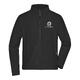 Schwarze Fleecejacke f�r Herren mit durchgehendem Rei�verschluss und Seitentaschen.