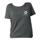 Anthrazitfarbenes Bio-Baumwoll-T-Shirt f�r Damen.