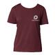 Burgunderfarbenes Damen-T-Shirt aus Bio-Baumwolle mit kurzen �rmeln.