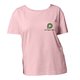 Rosa Baumwoll-T-Shirt f�r Damen mit kurzen �rmeln.