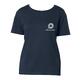 Navy-blaues T-Shirt aus Bio-Baumwolle f�r Damen.