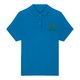 Royalblaue Damen Poloshirt aus Bio-Baumwolle mit kurzer Knopfleiste.