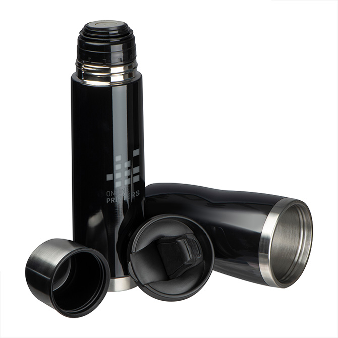 Set aus Isolierflasche und Thermobecher Split
