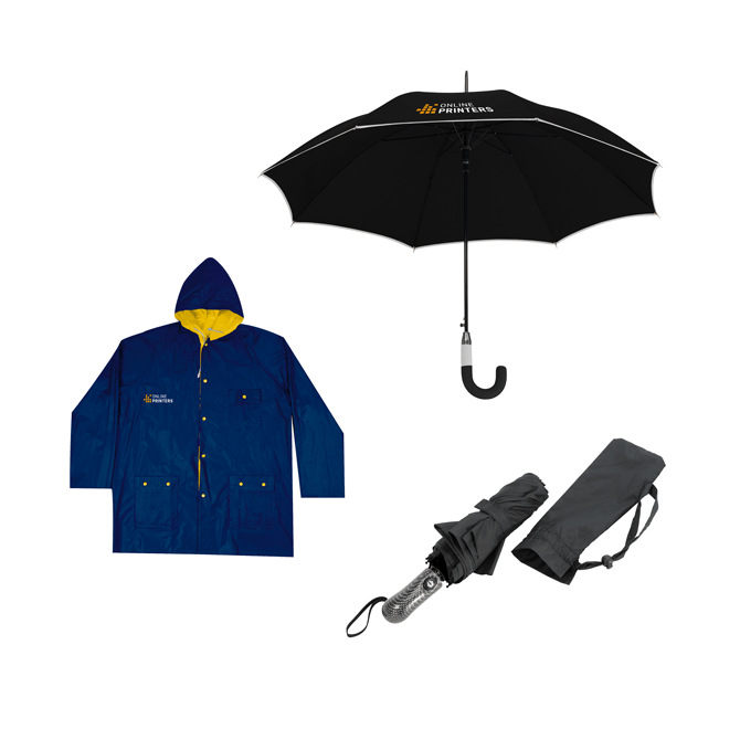 Regenschirme & Regenjacken