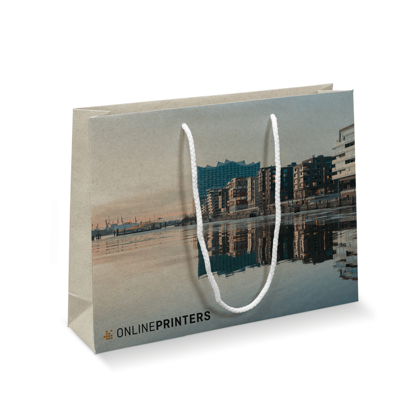 Stoffkordel-Taschen aus ko-/Naturpapier