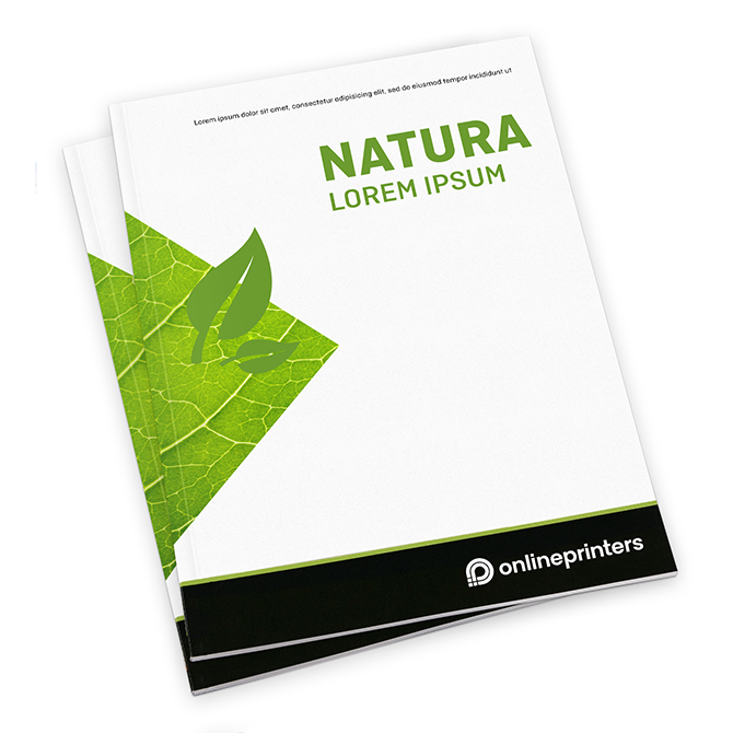 Magazine Softcover mit Klebebindung Öko- und Naturpapiere