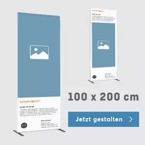 Bild 100 x 200 cm Zipper Banner beidseitig bedruckt