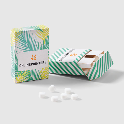 Pfefferminzdragees in Pappboxen 1