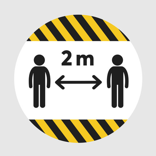 Personen 2 m (gelb-schwarz)