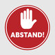 Abstand Handsymbol (rot)