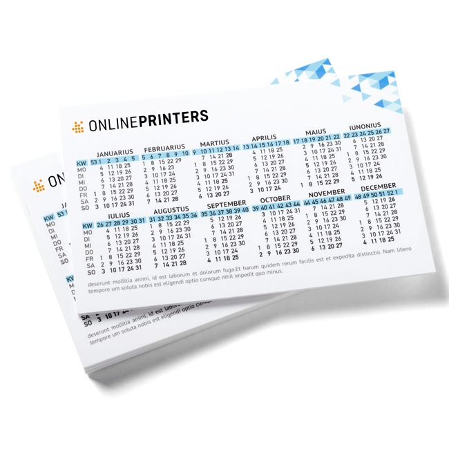 Kalender drucken lassen - jetzt bei Onlineprinters bestellen