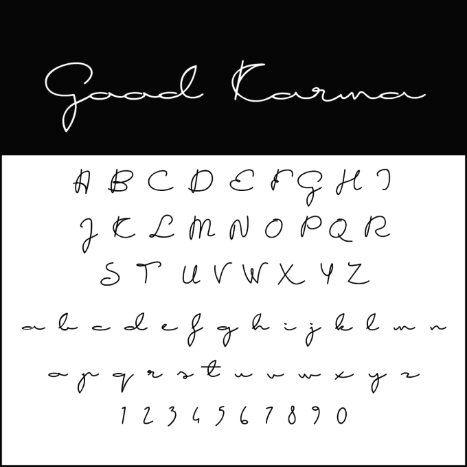 Good-Karma_Handwriting-Font-diedruckerei-de