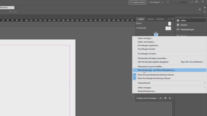 InDesign Basics Tutorial - Seitenzahlen einfügen und formatieren