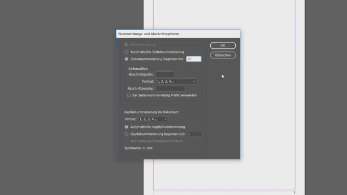 InDesign Basics Tutorial - Seitenzahlen einfügen und formatieren